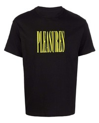 Pleasures Logo Print T Shirt