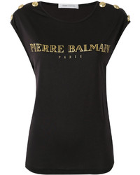 PIERRE BALMAIN Logo Print T Shirt