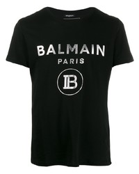 Balmain Logo Printed T Shirt