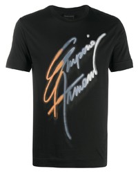 Emporio Armani Logo Signature Print T Shirt