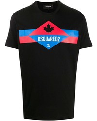 DSQUARED2 Logo Stripe Print T Shirt