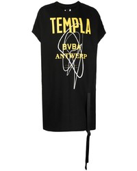 Templa Longline Logo Print Cotton T Shirt