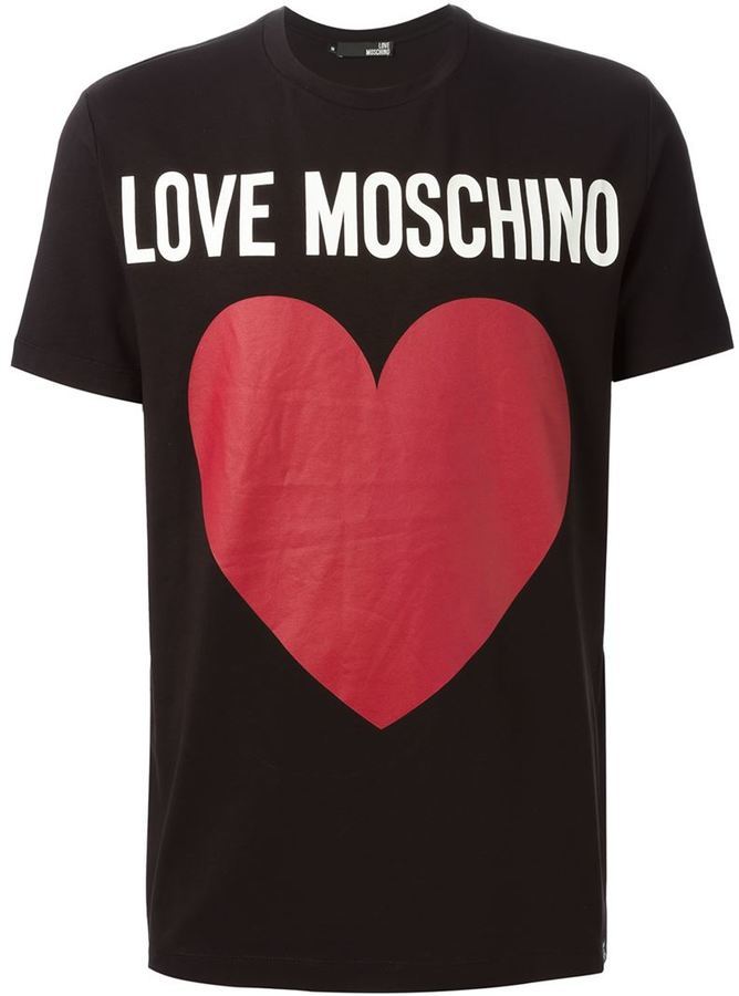 Love Moschino Heart Print T Shirt, $169 | farfetch.com | Lookastic