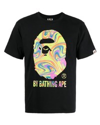A Bathing Ape Marbling Graphic Print T Shirt