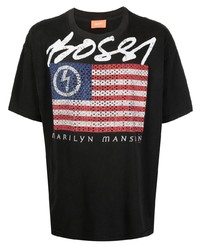 Bossi Sportswear Marylin Manson Embellished Graphic T Shirt