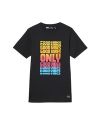Wesc Max Good Vibes Only Cotton Graphic Tee In Black At Nordstrom