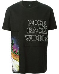 McQ by Alexander McQueen Mcq Alexander Mcqueen Band Patched Print T Shirt