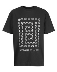 purple brand Meander Chain Print T Shirt