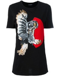 Neil Barrett Mechanical Owl Print T Shirt