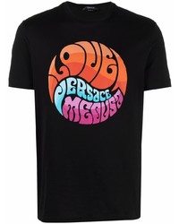 Versace Medusa Graphic Slogan Print T Shirt