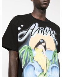 Amiri Mermaid Short Sleeved Cotton T Shirt