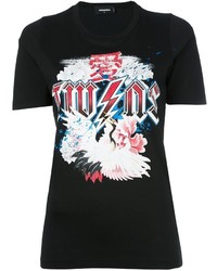 Dsquared2 Metal Swan Print T Shirt