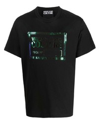 VERSACE JEANS COUTURE Metallic Logo Print T Shirt