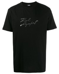 Karl Lagerfeld Metallic Signature Logo T Shirt
