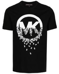 Michael Kors Michl Kors Drip Logo Print Detail T Shirt