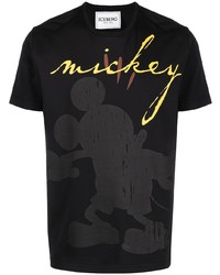 Iceberg Mickey Print Cotton T Shirt