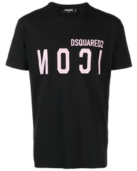 DSQUARED2 Mirrored Logo Print T Shirt