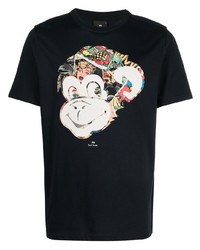 PS Paul Smith Monkey Print Organic Cotton T Shirt