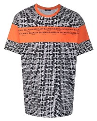 Balmain Monogram Print T Shirt