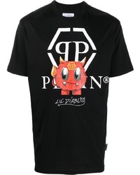 Philipp Plein Monster Logo Graphic T Shirt