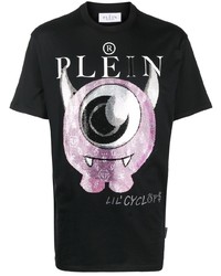 Philipp Plein Monster Logo Print T Shirt