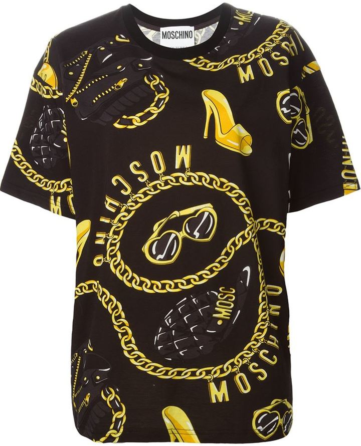 Moschino Chain Print T Shirt, $358 