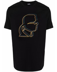 Karl Lagerfeld Motif Print Cotton T Shirt