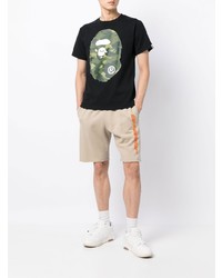 A Bathing Ape Motif Print T Shirt