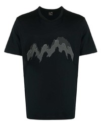Brioni Mountain Print Detail T Shirt