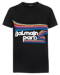 Balmain Multicoloured Paris Logo T Shirt