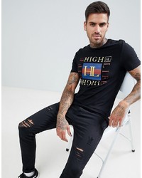 ASOS DESIGN Muscle Fit T Shirt With High Life Print