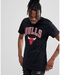 New Era Nba Chicago Bulls T Shirt In Black