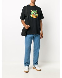 MAISON KITSUNÉ Neon Fox Print T Shirt