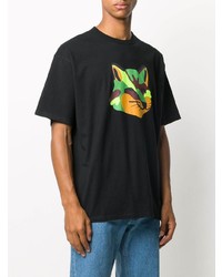 MAISON KITSUNÉ Neon Fox Print T Shirt