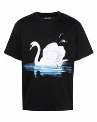 Misbhv Night Swan Print T Shirt