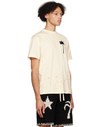 Palm Angels Off White Pxp Painted T Shirt