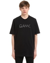 Oamc Omega Print Cotton Jersey T Shirt