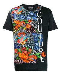 VERSACE JEANS COUTURE Optical Flowers Print T Shirt