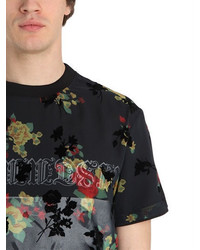 McQ by Alexander McQueen Overlay Printed Cotton Jersey T Shirt