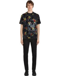 McQ by Alexander McQueen Overlay Printed Cotton Jersey T Shirt