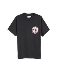 Topman Oversize Cotton Graphic Tee In Black At Nordstrom
