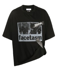 Facetasm Oversized Logo Print T Shirt