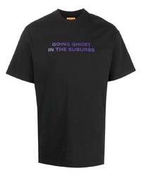 GOING GHOST IN THE SUBURBS Oversized Logo Print T Shirt