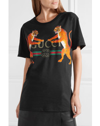 Gucci Oversized Printed Cotton Jersey T Shirt