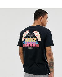 Crooked Tongues Oversized T Shirt In Black With Drive Thru Print