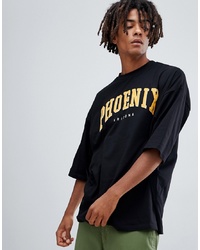 ASOS DESIGN Oversized T Shirt With Half Sleeve And Phoenix City Print