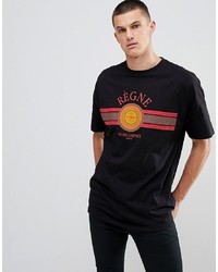 ASOS DESIGN Oversized T Shirt With Regne Emblem Slogan Print