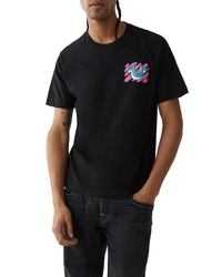 True Religion Brand Jeans Paint Brush Graphic Tee In Jet Black At Nordstrom