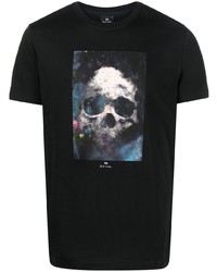 PS Paul Smith Painted Skull Cotton T Shirt