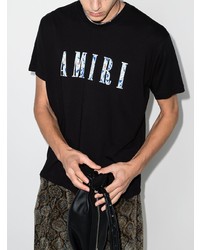 Amiri Paisley Logo Cotton T Shirt